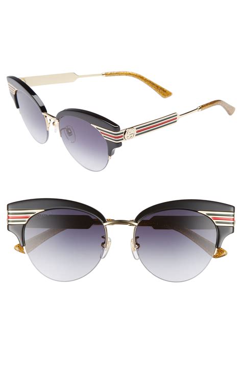 53mm cat eye sunglasses gucci|gucci rainbow cat eye sunglasses.